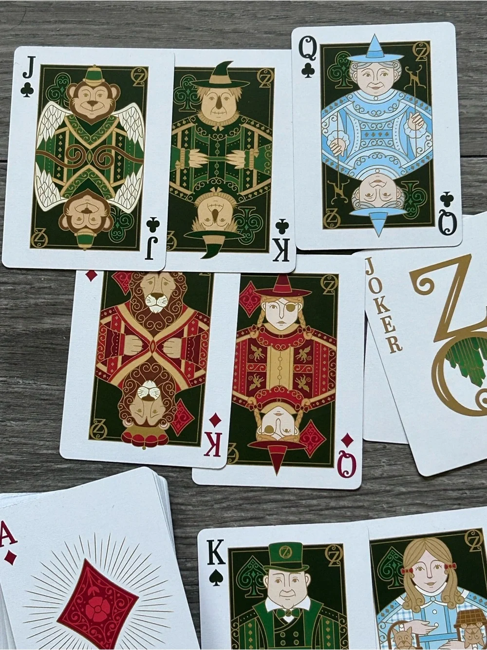 Never Played With Bicycle Playing Cards Wizard of Oz Complete Set